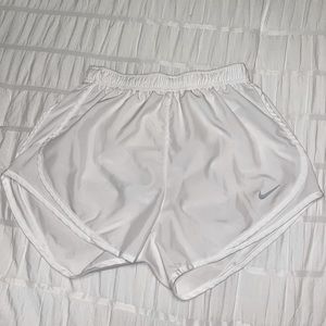 White Nike Tempo Dri-Fit Shorts